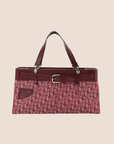 CHRISTIAN D1OR BURGUNDY TROTTER BELTED JEANS EVERYDAY BAG