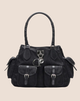 CHRISTIAN D1OR BLACK D1ORISSIMO CANVAS MULTIPOCKET CHARM BAG