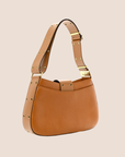 CHRISTIAN D1OR BROWN LEATHER STREET CHIC HOBO BAG