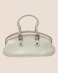 CHRISTIAN D1OR 2005 WHITE LEATHER DETECTIVE BAG