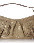 BBERRY Alligator Trench Shoulder Bag