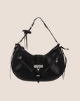 CHRISTIAN D1OR 2002 BLACK LEATHER ADMIT IT CORSET BAG