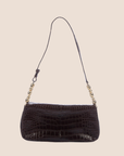 CHRISTIAN D1OR 2000 BROWN OSTRICH & CROCODILE MALICE BAG