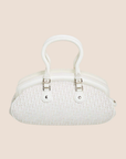 CHRISTIAN D1OR 2005 WHITE OBLIQUE CANVAS & LEATHER DETECTIVE BAG