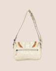 CHRISTIAN D1OR 2004 WHITE LEATHER MINI GAUCHO BAG