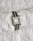 Christian D1OR Cannage Quartz Watch Black×White Vintage jw4b2h