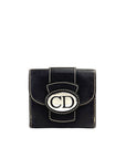 Christian D1OR CD Logo Leather Folded Wallet Brown Vintage 8jdhim
