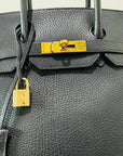 HMS Birkin 35 Black Hand Bag