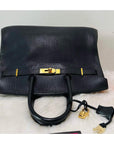HMS Birkin 35 Black Hand Bag