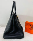 HMS Birkin 35 Black Hand Bag
