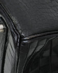 HMS Noir Crocodile Porosus Birkin 35 Bag