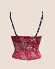 CHRISTIAN D1OR 2002 RED BANDANA BUSTIER TOP