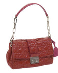 CHRISTIAN D1OR Canage Newlock Shoulder Bag patent Red Auth hk1131