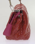 CHRISTIAN D1OR Canage Newlock Shoulder Bag patent Red Auth hk1131