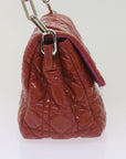 CHRISTIAN D1OR Canage Newlock Shoulder Bag patent Red Auth hk1131