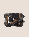 CHRISTIAN D1OR 2004 BLACK LEATHER MINI GAUCHO BAG