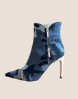 CHRISTIAN D1OR 2000 BLUE CAMOUFLAGE PRINT BOOTIES