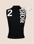 CHRISTIAN D1OR 2001 "J'ADORE D1OR 6" ZIPPER SLEEVELESS TANK TOP