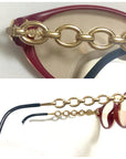 CHRISTIAN D1OR 60's, 70's vintage pink and orange gradation sunglasses with golden chain temple