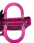 Cannage Lambskin Lady D1OR Medium Magenta SHW