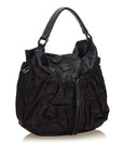 BBERRY Black Nylon Fabric Plaid Hobo UNITED KINGDOM