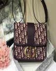 30 Montaigne D1OR Oblique Flap Bag Burgundy
