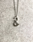 Christian D1OR CD Logo Motif Necklace Silver Vintage ukyg82