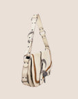 CHRISTIAN D1OR 2006 WHITE LEATHER GAUCHO BAG