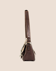 CHRISTIAN D1OR 2004 BROWN LEATHER MINI GAUCHO BAG