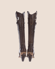 CHRISTIAN D1OR BROWN LEATHER WESTERN COWBOY BOOTS