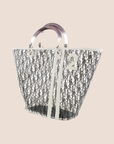 CHRISTIAN D1OR BLACK TROTTER TRANSPARENT PVC TOTE BAG