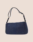 CHRISTIAN D1OR BLUE TEXTURED DENIM MALICE BAG