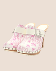 CHRISTIAN D1OR 2005 GIRLY CHERRY BLOSSOM STUDDED MULES