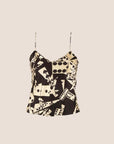 CHRISTIAN D1OR 2001 DOMINO SILK CAMISOLE TOP