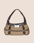 CHRISTIAN D1OR 2006 BROWN STREET CHIC D1ORISSIMO FLAP BAG