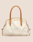 CHRISTIAN D1OR BICOLOR D1ORISSIMO CANVAS SATCHEL BAG