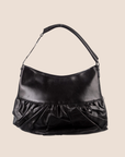 CHRISTIAN D1OR 2005 BLACK LEATHER CORSET BAG