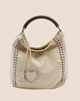 CHRISTIAN D1OR BEIGE OBLIQUE ETHNIC HOBO BAG