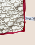 CHRISTIAN D1OR BEIGE OBLIQUE SILK SCARF