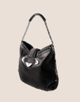 CHRISTIAN D1OR 2007 BLACK LEATHER JEANNE HOBO BAG
