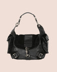 CHRISTIAN D1OR 2006 BLACK SUEDE REBELLE BAG