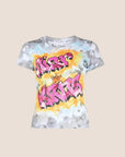 CHRISTIAN D1OR 2004 "D1OR KAOS" GRAFITTI PRINT T-SHIRT