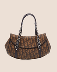 CHRISTIAN D1OR BROWN TROTTER ROMANTIQUE FLAP BAG