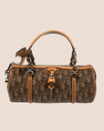 CHRISTIAN D1OR 2006 BROWN ROMANTIQUE BARREL BAG