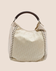 CHRISTIAN D1OR BEIGE OBLIQUE ETHNIC HOBO BAG