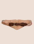 CHRISTIAN D1OR 2001 METALLIC LEATHER WAIST BELT
