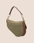 CHRISTIAN D1OR 2003 KHAKI & BROWN SADDLE BAG