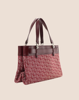 CHRISTIAN D1OR BURGUNDY TROTTER BELTED JEANS EVERYDAY BAG