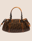 CHRISTIAN D1OR 2007 BROWN ROMANTIQUE TROTTER HANDBAG