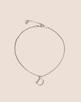 CHRISTIAN D1OR 2000 CRYSTAL "D" CHARM NECKLACE